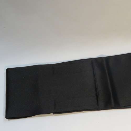 Vintage Cravateur Cummerbund - Black with bowtie - Cummerbund length 110 cm