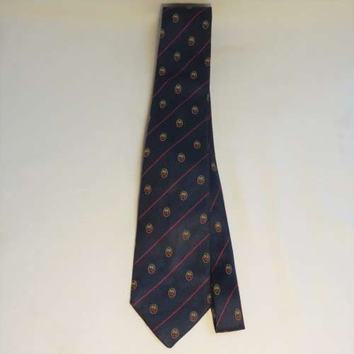 Reboul tie with rampant lions - Length 151 cm