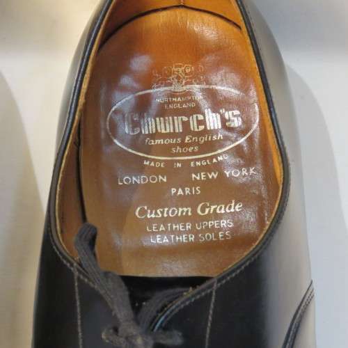 Church`s Shoes pair of calf leather oxford black formal shoes - Size 8 - Barely warn