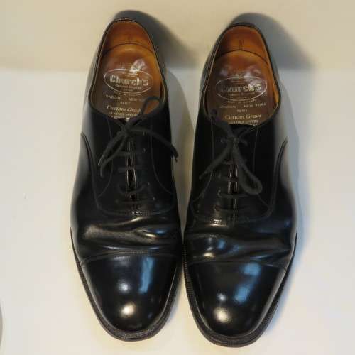 Church`s Shoes pair of calf leather oxford black formal shoes - Size 8 - Barely warn