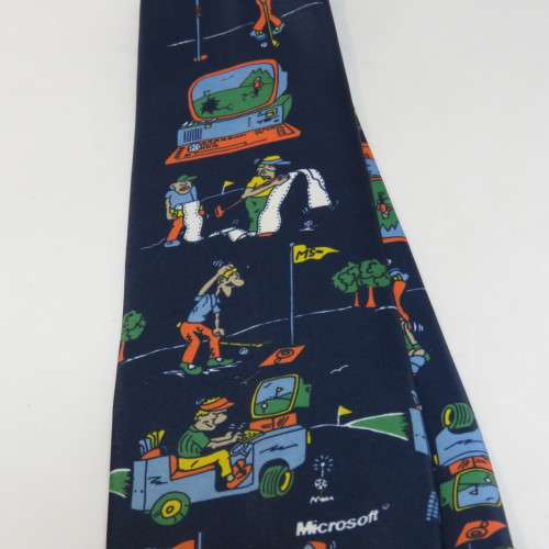 Microsoft cartoon theme tie - Length 146 cm
