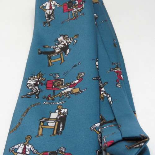 Microsoft cartoon theme tie - Length 144 cm