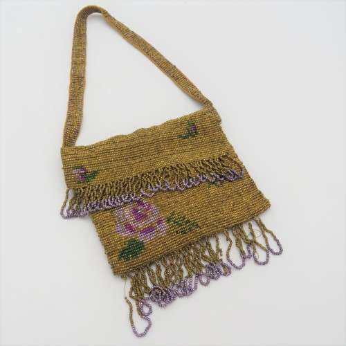 Vintage beadwork purse - High quality work - Some damage
