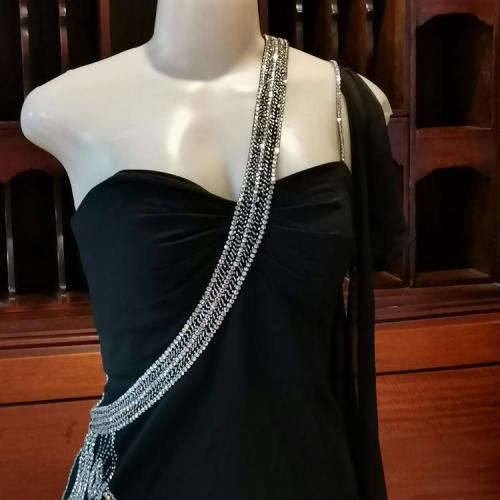 D.U.S.K black evening dress - beautiful diamante detail