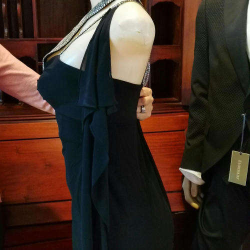 D.U.S.K black evening dress - beautiful diamante detail