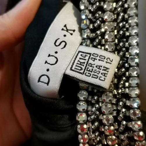 D.U.S.K black evening dress - beautiful diamante detail
