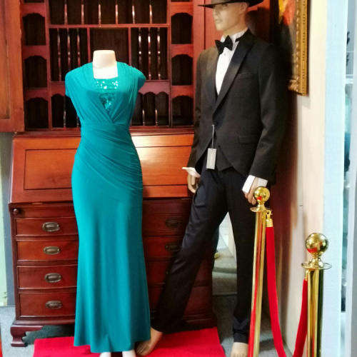 Brand New HipHop size 38 turquoise evening dress - with sequence