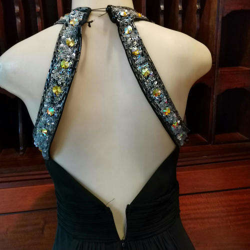 Black evening dress with beautiful diamante details - Need some TLC