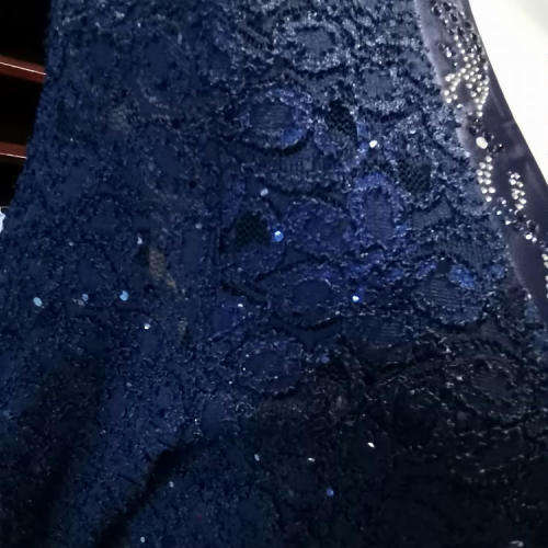 Navy blue jacket with sequence - Very interesting buttons - Size M