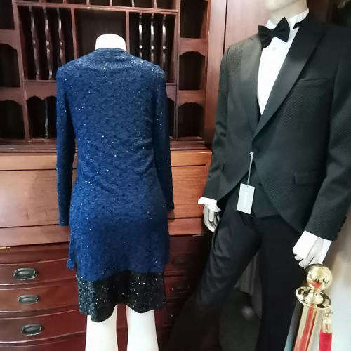Navy blue jacket with sequence - Very interesting buttons - Size M