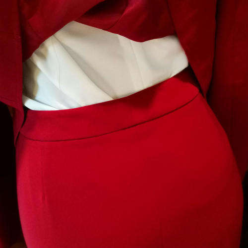 Ladies red suit - Shirt and Necklace not included