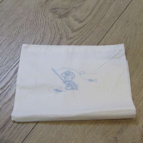 Vintage lot of 10 Baby linen - blanket 133 x 80cm