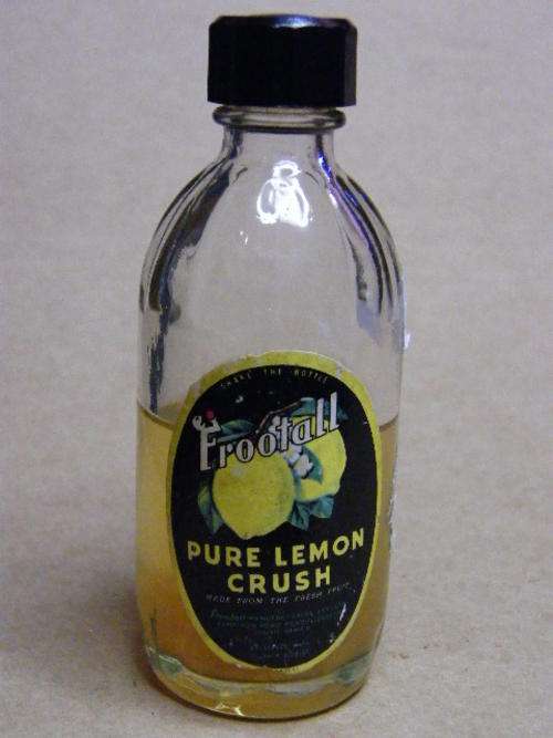 Frootall Pure Lemon Crush - miniature glass bottle as per scan
