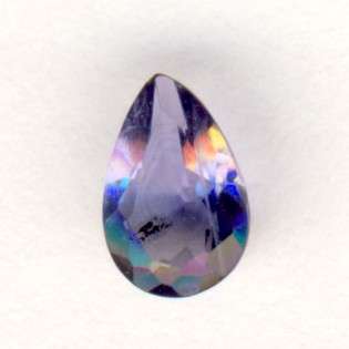 Pear shaped - 0.41 carat with lovely violet colour