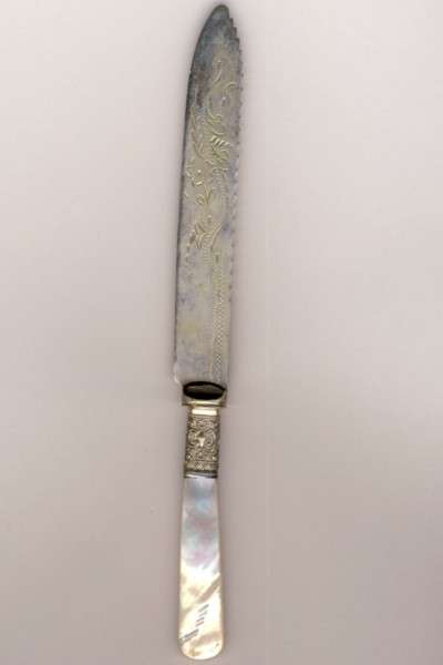 Antique Knife with mother of pearl handle as per scan