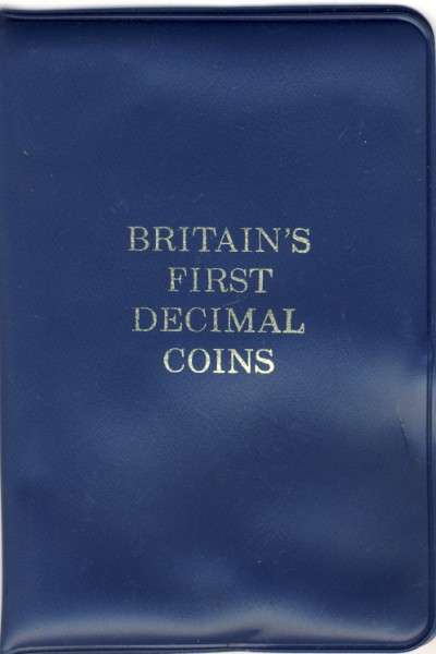 Britain's decimal coins set in folder as per scan