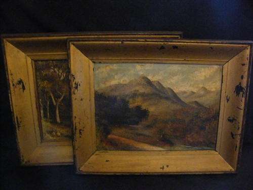 2 Paintings - oil on board of Bains Kloof by MA/OR as per photo - dirty but well painted