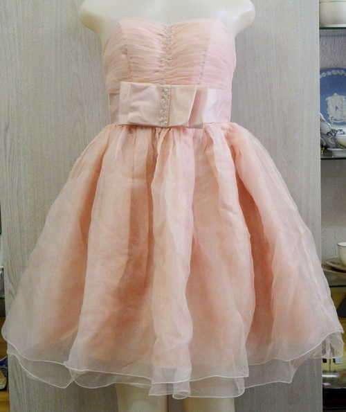 New Pink / Peach bridesmaid / cocktail dress - Roughly size 32 - Length :69 cm