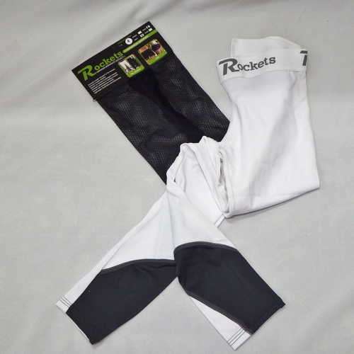 New white Rockets compression leggings sportswear - Size : 4 - Normal price is R700