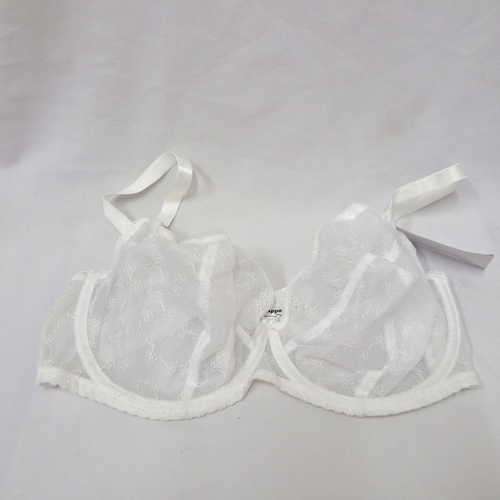 Brand new DB Apparel Premium white sheer bra - Size : 42D