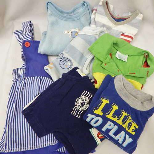 Lot of 7 baby boy summer baby grows and shirts