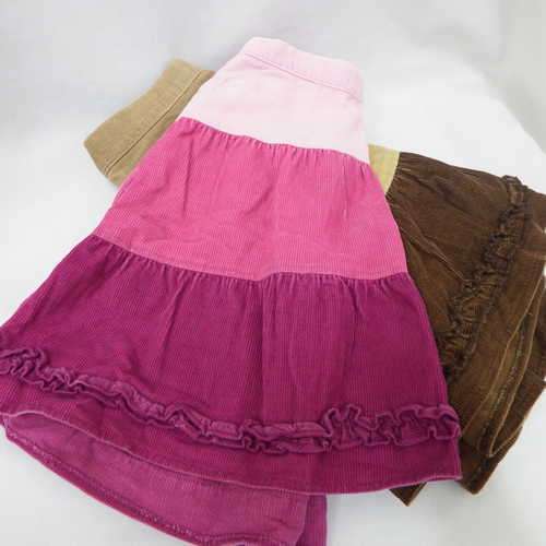 Lot of 2 Edgars corduroy skirts  - Age : 4-5 Years