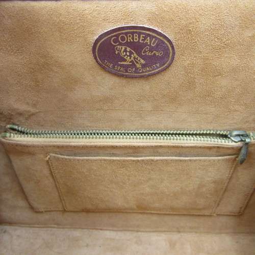 Corbeau Genuine Ostrich leather handbag