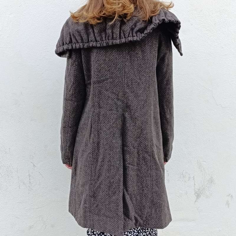 Vintage Liu-Jo lined winter jacket, grey, size M/L, unique collar