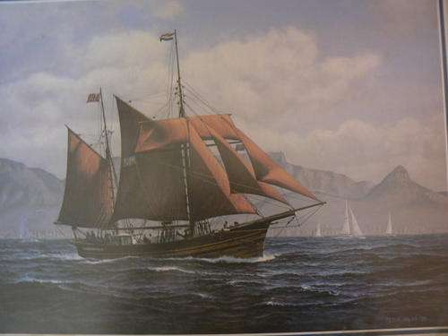 WOW VINTAGE  SHIP PAINTING   BRILLIANT THIS IS SCARE CAN WORTH A   FORTUNE