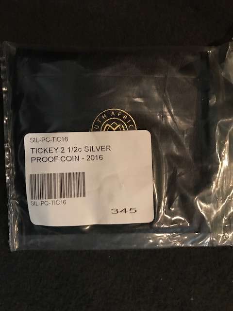 2016 Proof 2.5c Silver Tickey coin South African inventions The Dolos