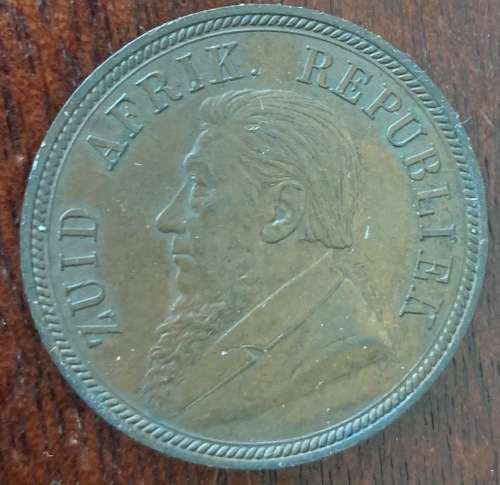 1892 ZAR penny coin