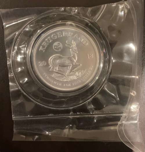 Rare 2018 Great Wall privy Mintmark 1oz Silver Krugerrand coin still in factory sealed packaging