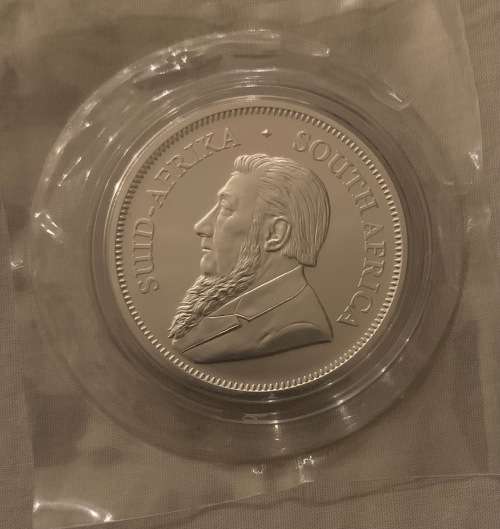Rare 2018 Great Wall privy Mintmark 1oz Silver Krugerrand coin still in factory sealed packaging