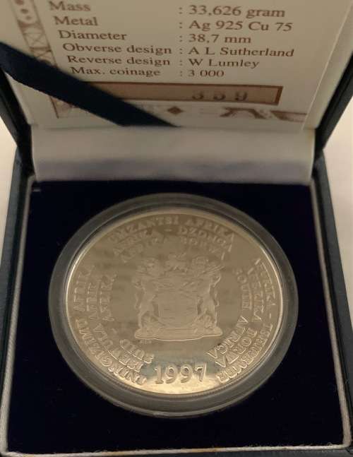 1997 Proof R2 Sea Horse Silver 1oz coin with box and certificate