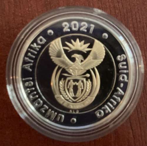 UNIQUE! 2021 100 year anniversary Reserve Bank proof R5 coin and silver Crown and banknote set
