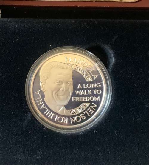 Proof 2011 Mandela Nkosi Sikilele 1/2oz gold and silver medallion coin set Mint of Norway