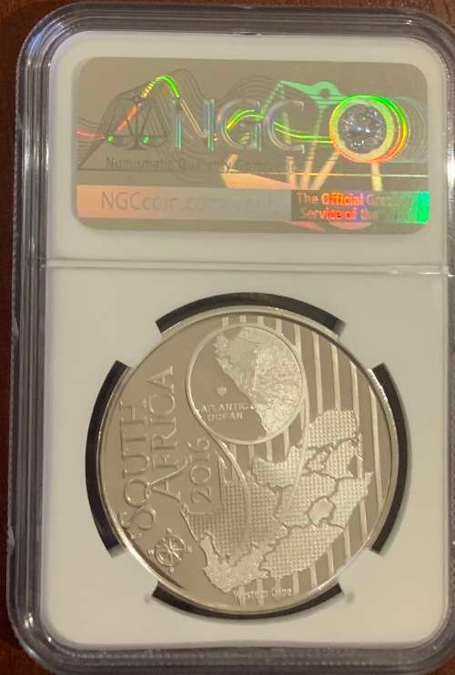 V Scarce only 97 minted! 2016 R2 Cape West Coast Biosphere Reserve People Silver coin NGC PF69 UC