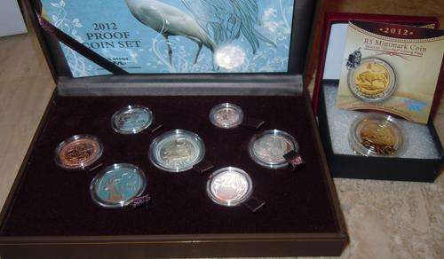 NEW Proof 2012 coin set contains 5c medallion AND 2012 Oom Paul mintmark R5 COA