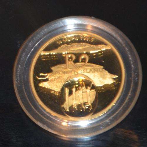 2002 Robben Island Heritage series gold 1/4oz coin with COA and original box Nelson mandela
