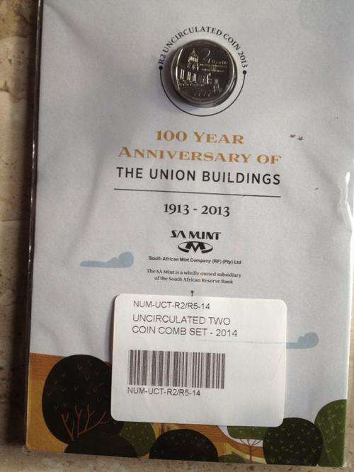 NEW 20 year democracy R5 UNC and R2 UNC 100 year union building