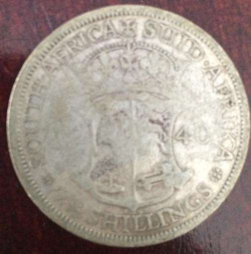 1940 South Africa Union half crown 2 1/2 shilling Silver coin