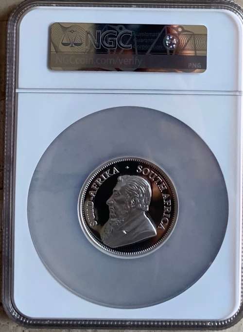 Proof 2020 silver Krugerrand 2oz Coin NGC Graded PF69 In Special Oversized Holder With Box And Cert