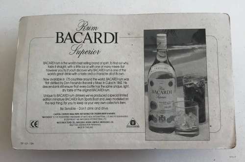 Matchbox Bacardi Rum Jeep and Sports boat with trailer
