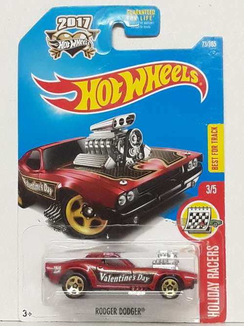Hot Wheels Rodger Dodger Valentines Long Card