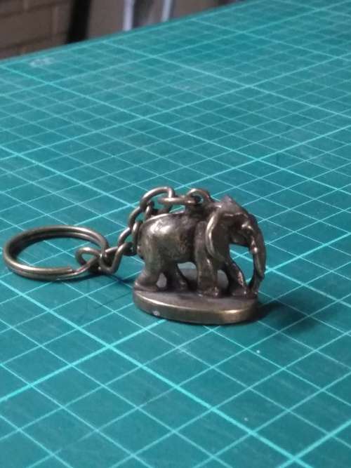 Solid Brass Amarula Elephant Key Chain