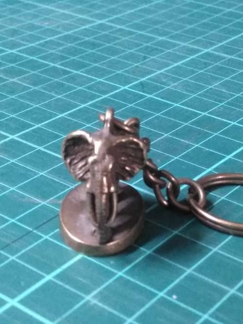 Solid Brass Amarula Elephant Key Chain