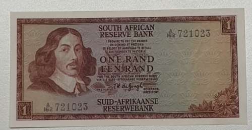 Old South African One Rand Note