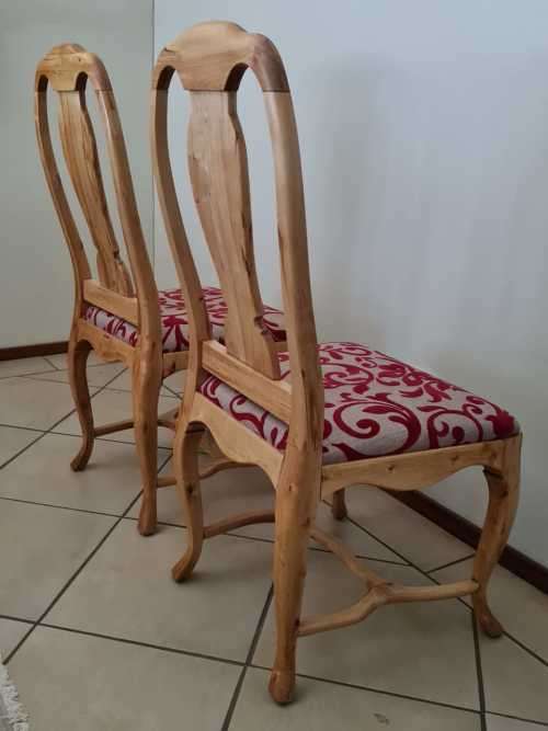 Two Occasional / Dining Room Chairs. Fully Restored and Newly Upholstered.