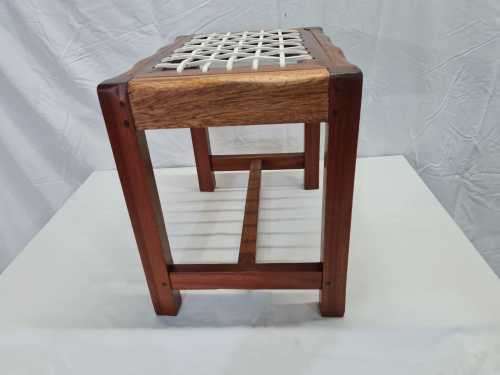 Vintage Riempie Foot Stool - Fully Restored and New Riempies Fitted