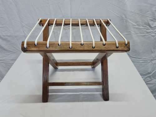 Vintage Folding Riempie Stool